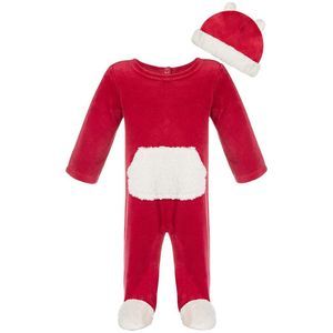 First Impressions Children Baby Neutral Velour Coverall & Hat, Red, Size Newborn